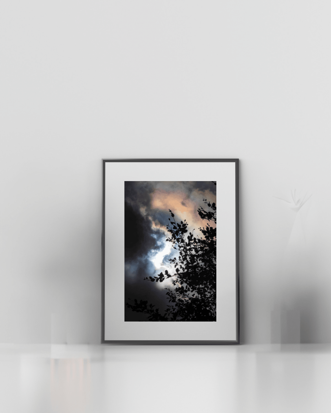 Lys gennem skyerne nordisk kunstplakat fra EKKOVISUALS